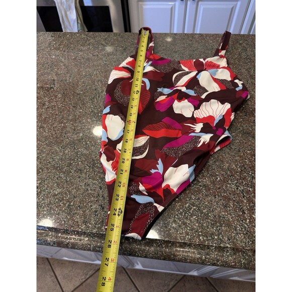 Athleta Square Neck Tankini Top/Hero Bloom Decadent Chocolate/Size 34 D/DD “M - Picture 9 of 9